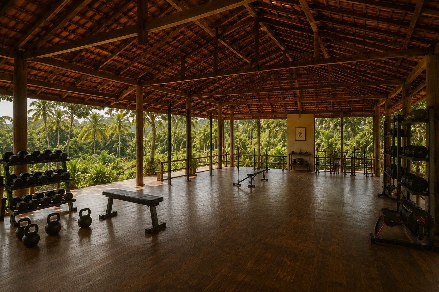 Concept render: fitness and strength training area