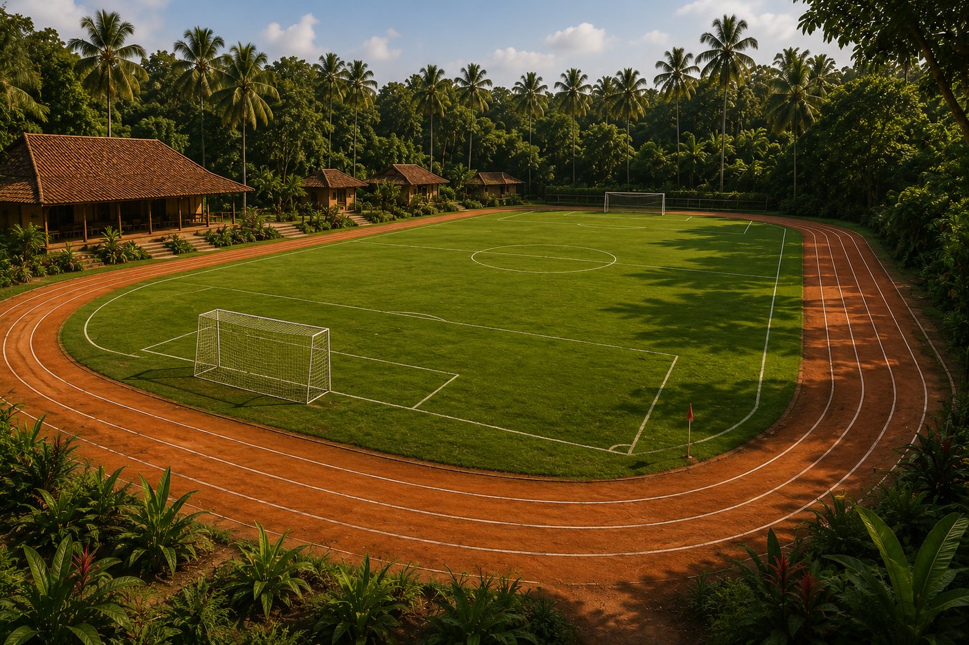 Concept render: sports field and running track